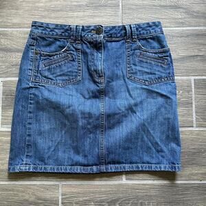 2000s ann taylor jean skirt